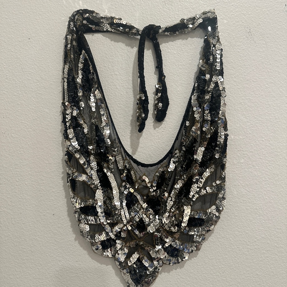 Sequin Halter Wrap